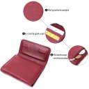 Шкіряний жіночий гаманець із монетницею ST Leather 19480 Бордовий thumbnail 7