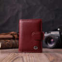 Практична візитниця з натуральної шкіри ST Leather 22468 Бордовий thumbnail 9