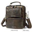 Сумка з ефектами старовини чоловіча Vintage 14673 Руда thumbnail 5