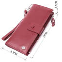 Вертикальний жіночий гаманець-клатч із натуральної шкіри ST Leather 22535 Бордовий thumbnail 7