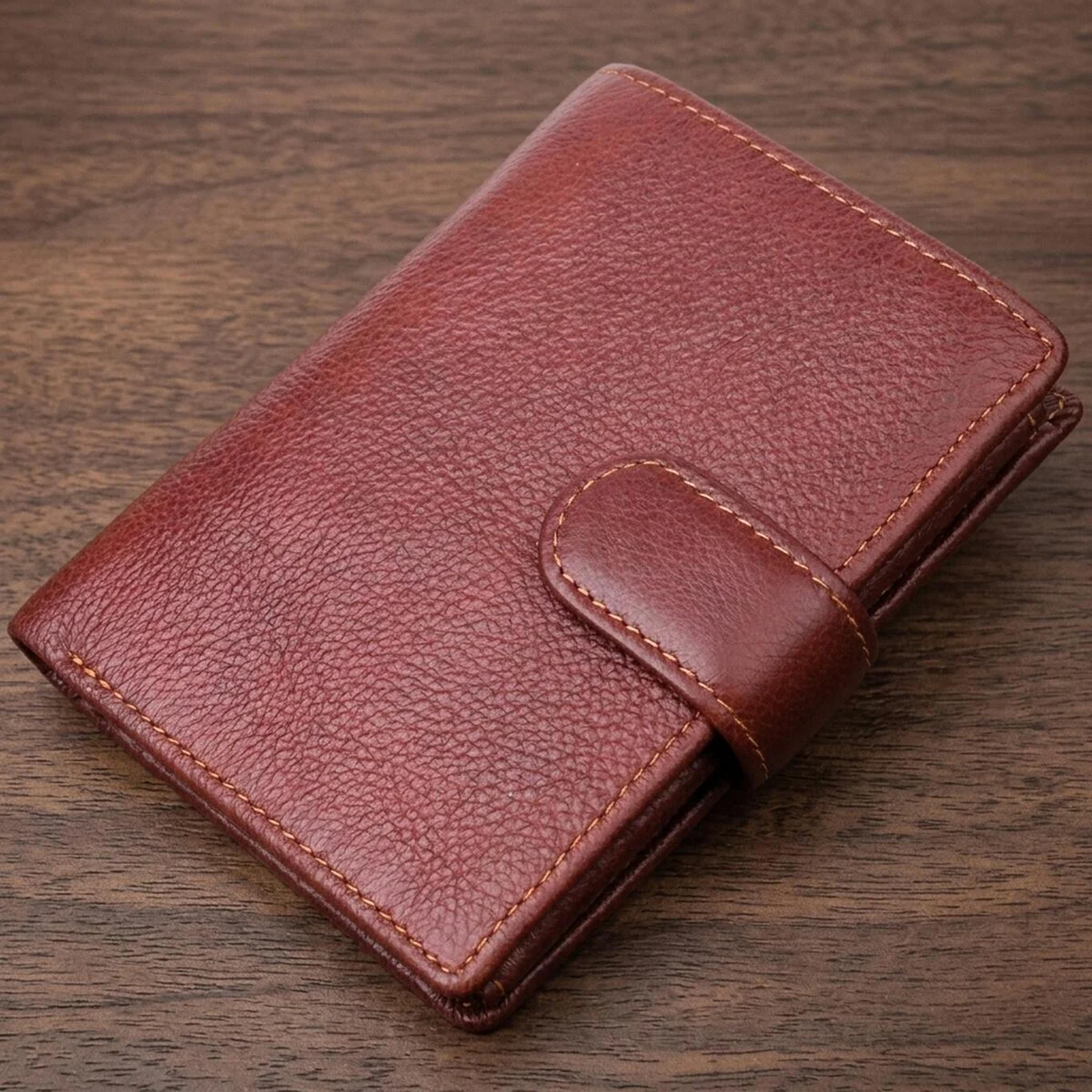 Вертикальний чоловічий портмоне з натуральної шкіри 21399 Vintage Коричневий