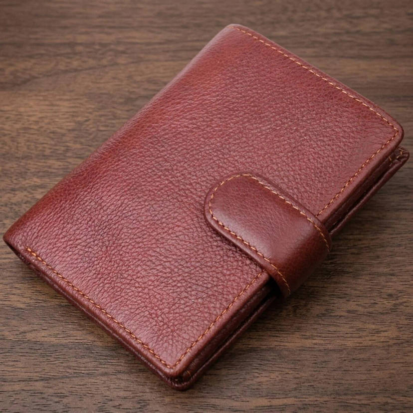 Вертикальний чоловічий портмоне з натуральної шкіри 21399 Vintage Коричневий