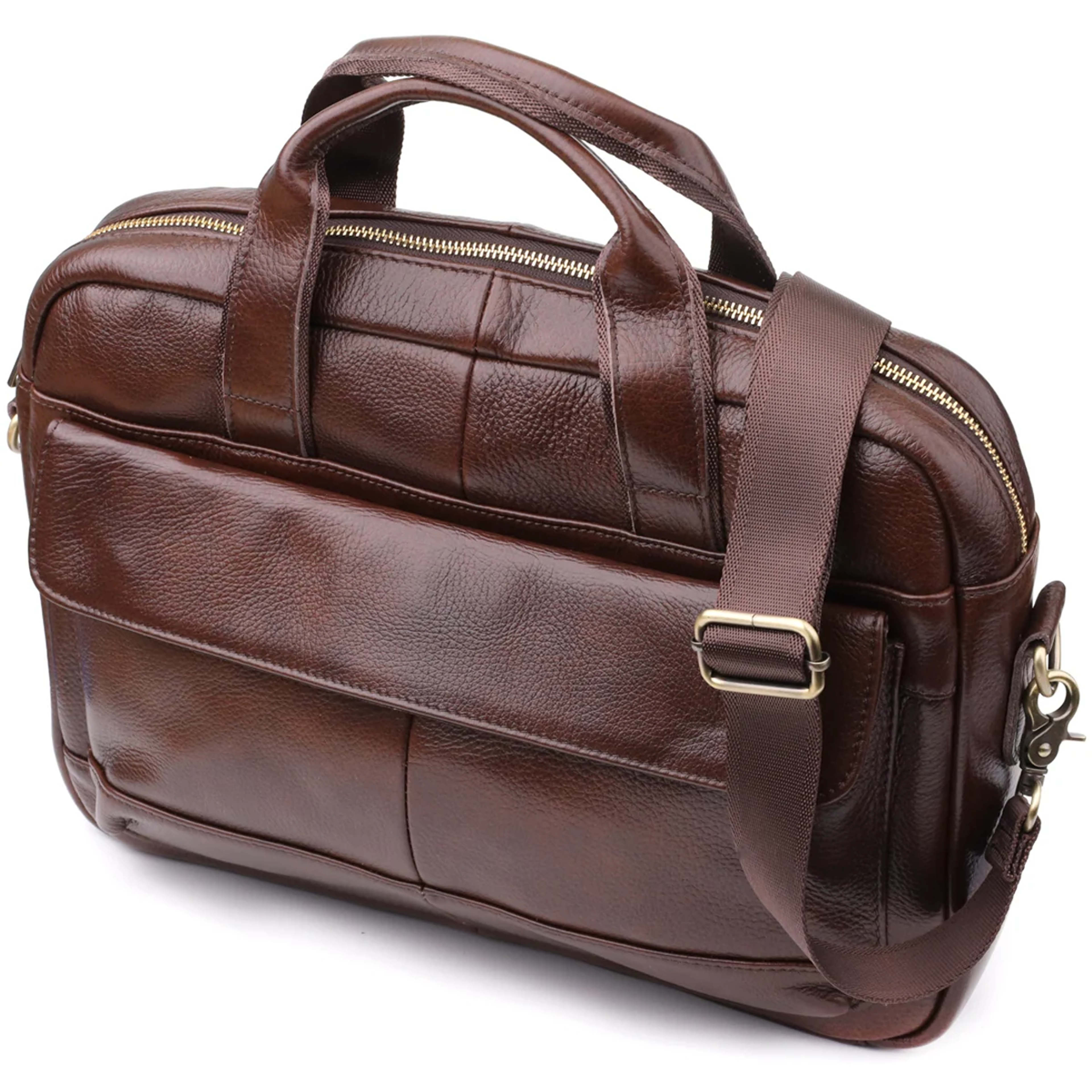 Портфель для чоловіків із натуральної шкіри Vintage 23040 Коричневий
