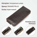 Шкіряне жіноче глянцеве портмоне GRANDE PELLE 11466 Коричневий thumbnail 3