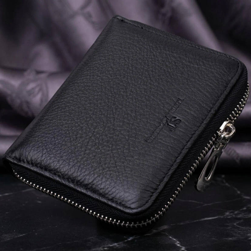 Відмінний жіночий гаманець з натуральної шкіри ST Leather 22449 Чорний