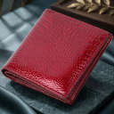 Компактний гаманець для жінок з натуральної шкіри лакованої ST Leather 22687 Червоний thumbnail 3