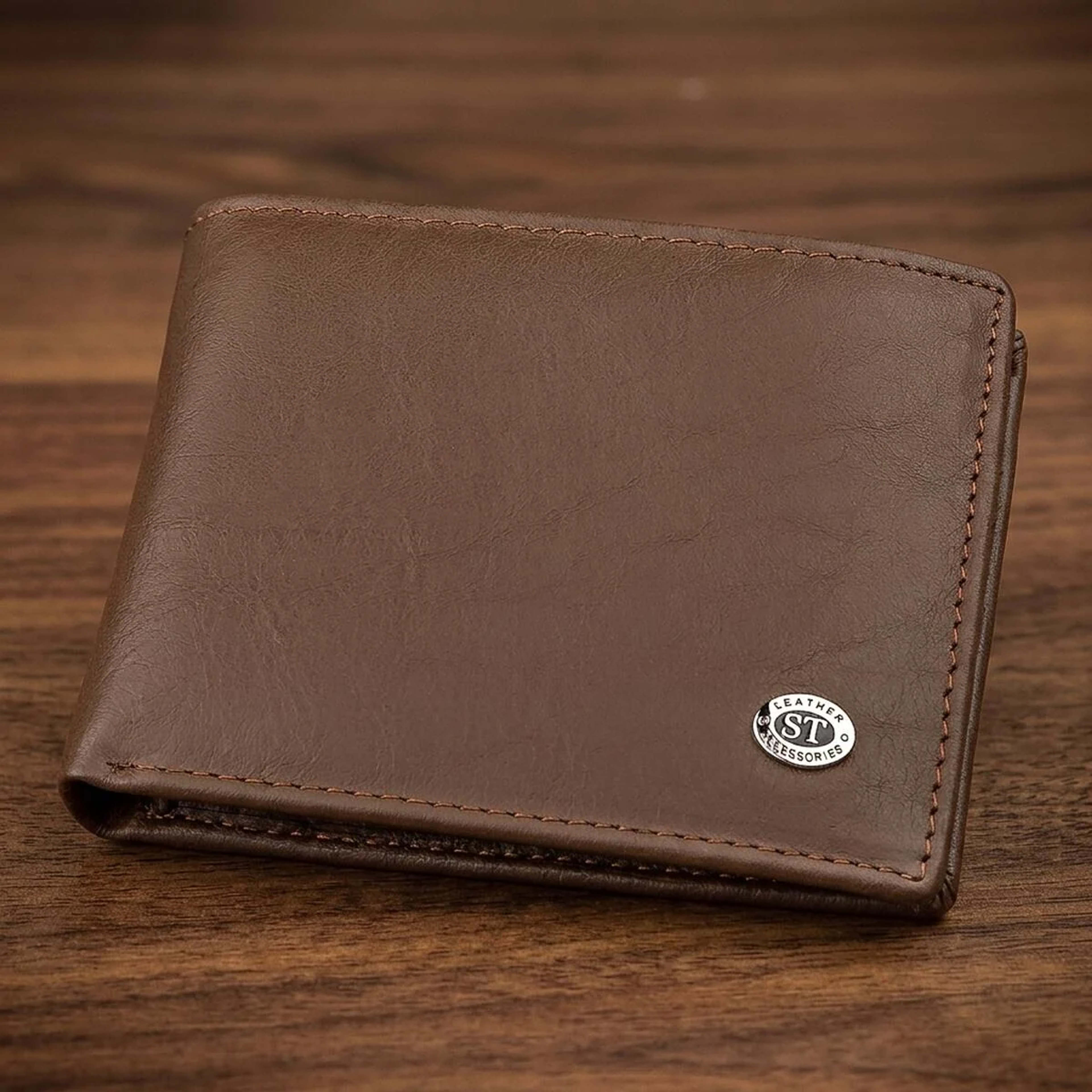 Чоловічий гаманець ST Leather 18353 (ST-1) НОВИНКА Коричневий