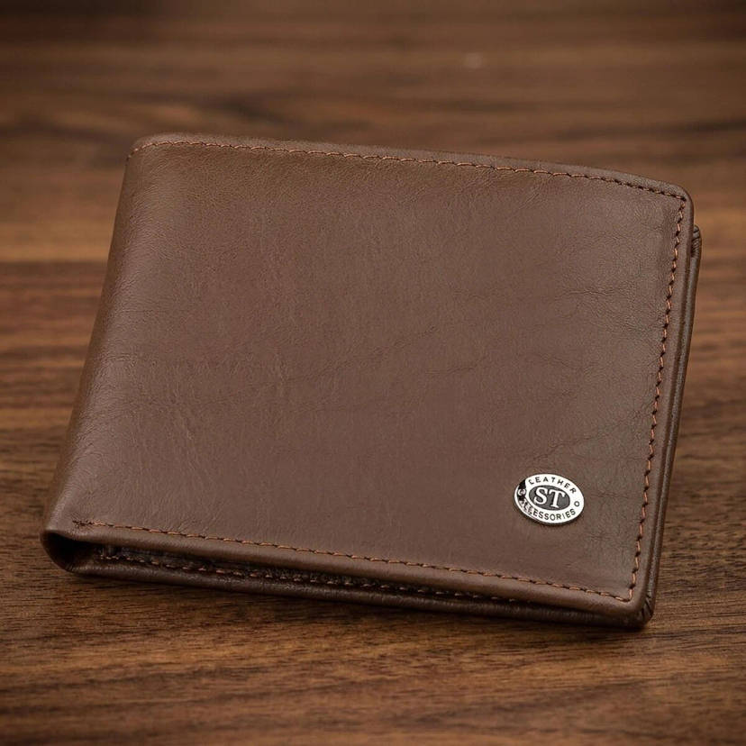 Мужской кошелек ST Leather 18353 (ST-1) НОВИНКА Коричневый