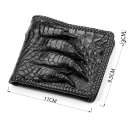 Портмоне CROCODILE LEATHER 18004 з натуральної шкіри крокодила Чорне thumbnail 7