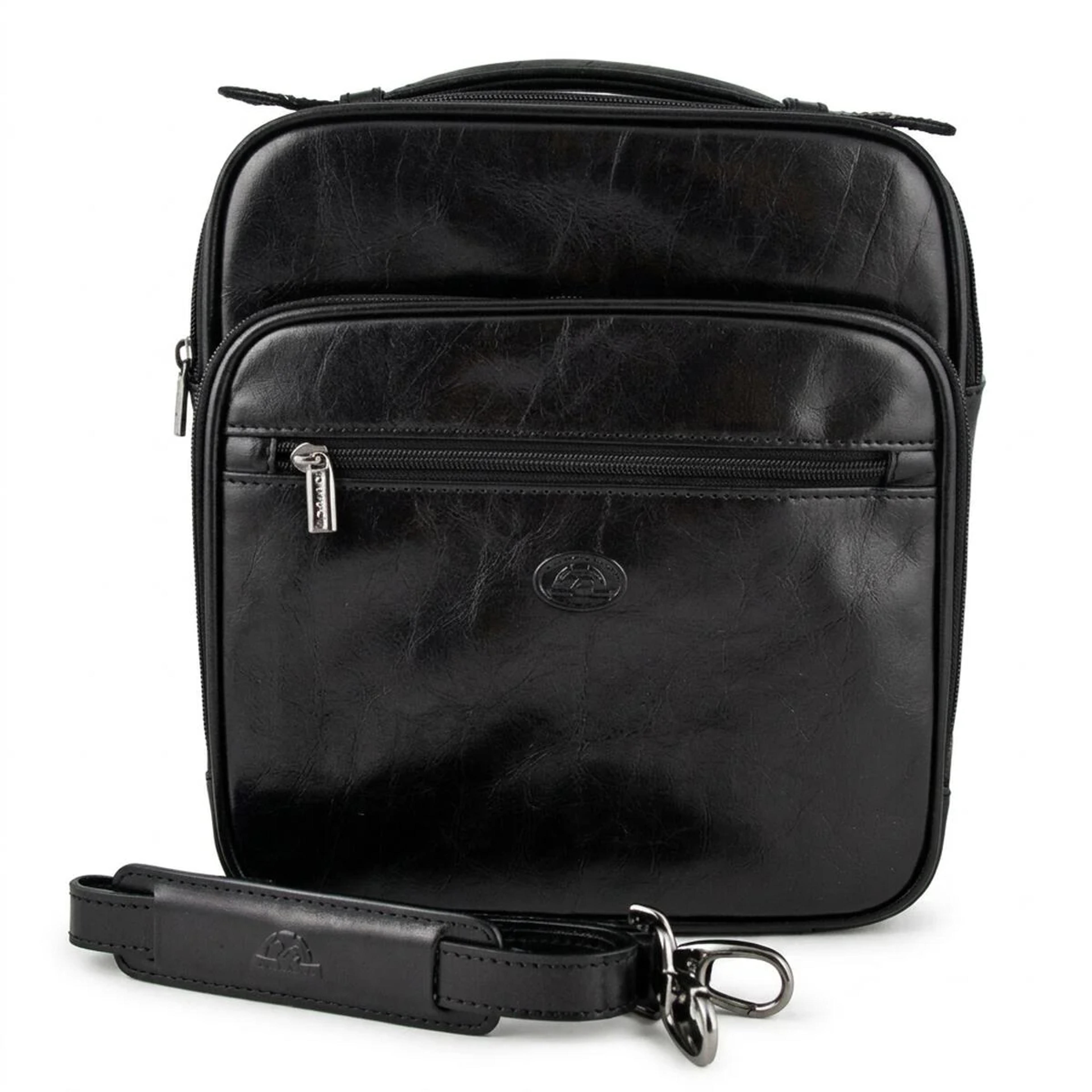 Мужская кожаная сумка Tony Perotti Italico 7058 nero (90634) Черная