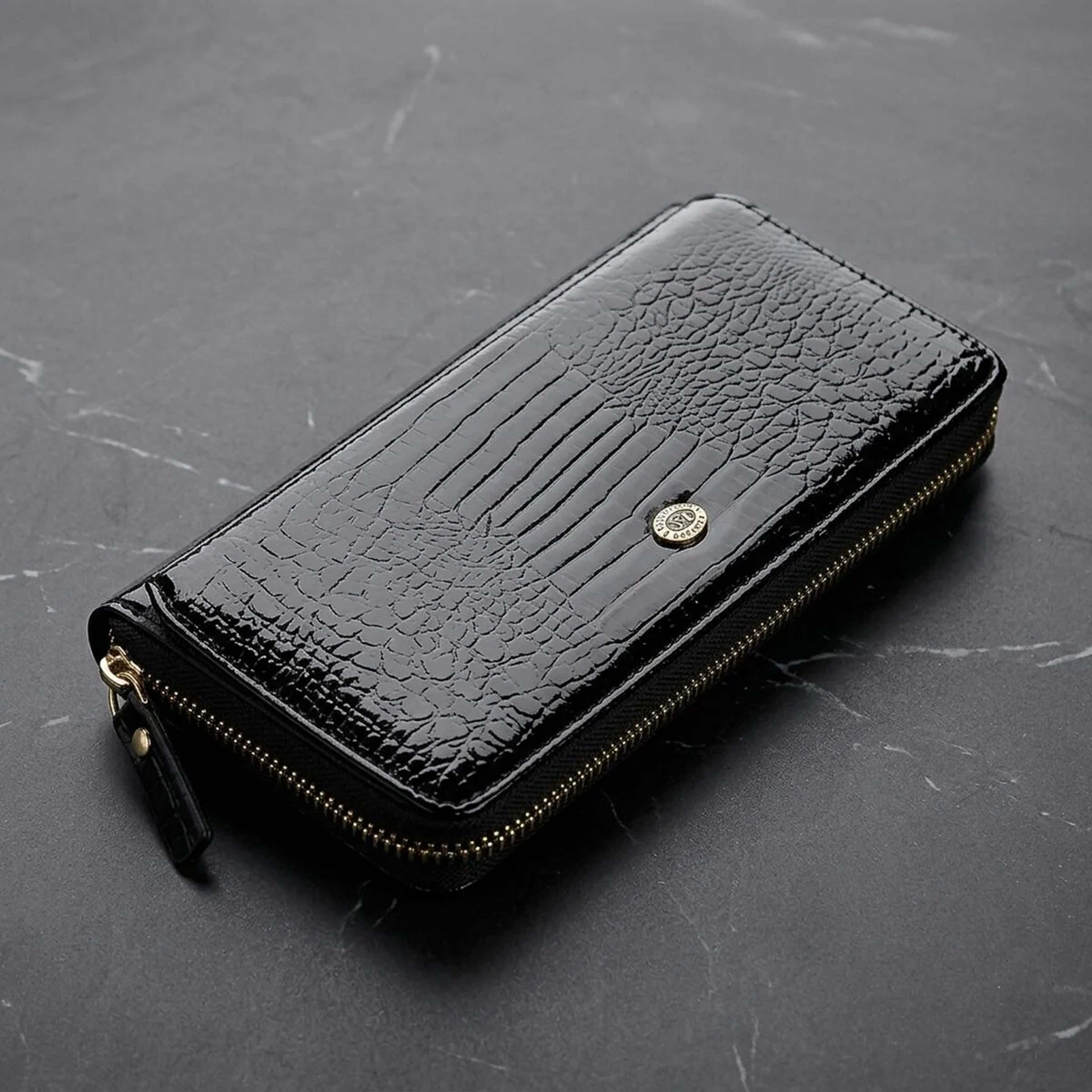 Гаманець жіночий ST Leather 18437 (S7001A) натуральна шкіра Чорний
