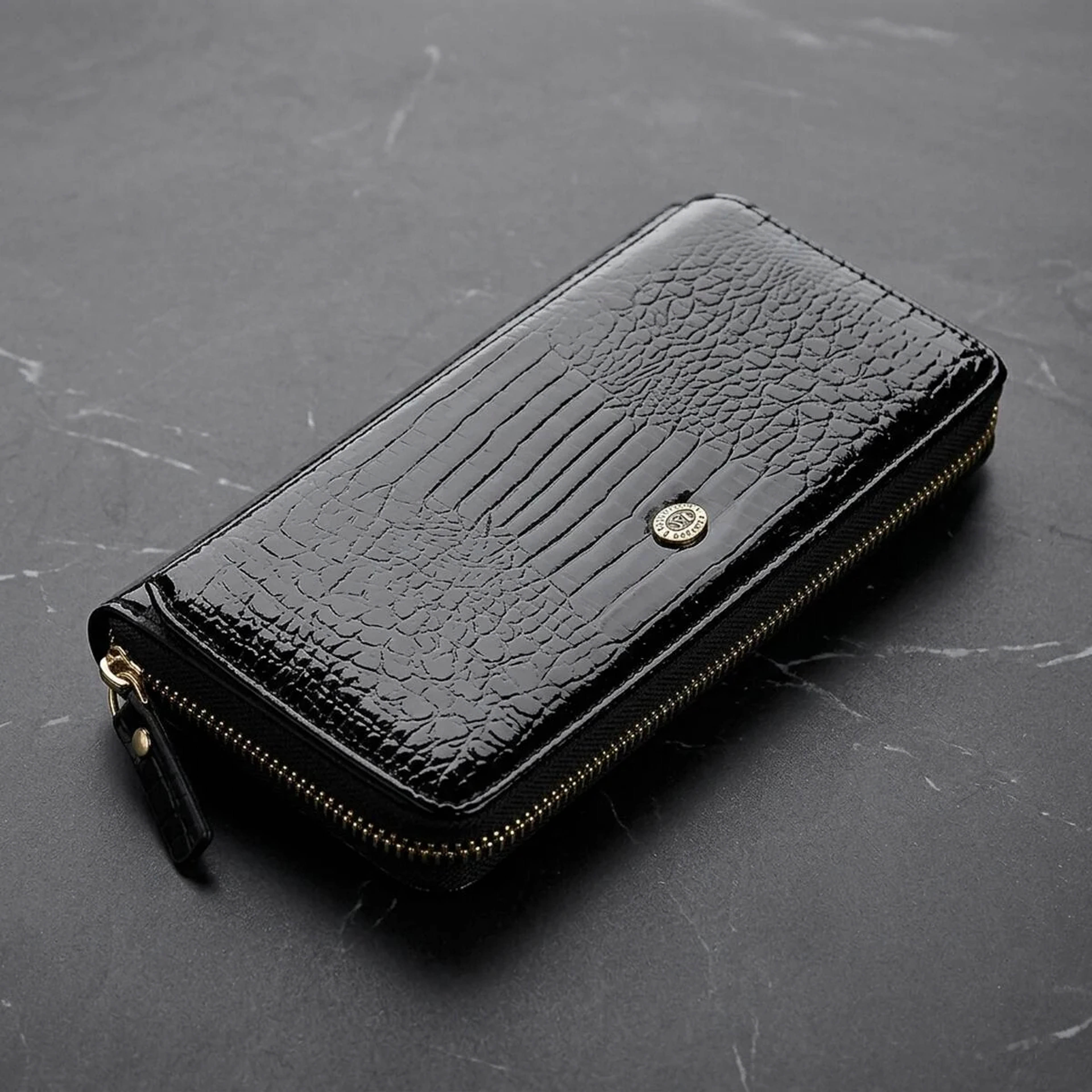 Кошелек женский ST Leather 18437 (S7001A) натуральная кожа Черный