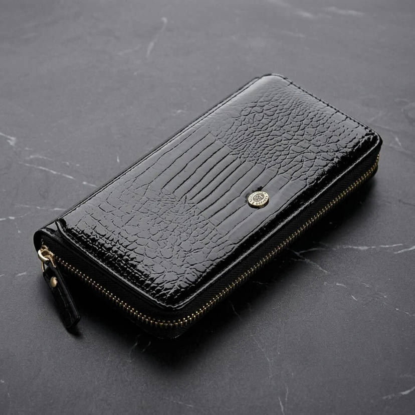 Гаманець жіночий ST Leather 18437 (S7001A) натуральна шкіра Чорний
