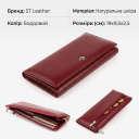 Горизонтальний тонкий гаманець зі шкіри жіночий ST Leather 19326 Бордовий thumbnail 3