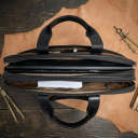 Чоловічий портфель з натуральної шкіри Tony Perotti Italico 7044-40 nero (90641) Чорний thumbnail 6