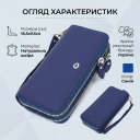 Жіночий гаманець клатч з натуральної шкіри для карток та купюр ST Leather 19431 Синій thumbnail 3