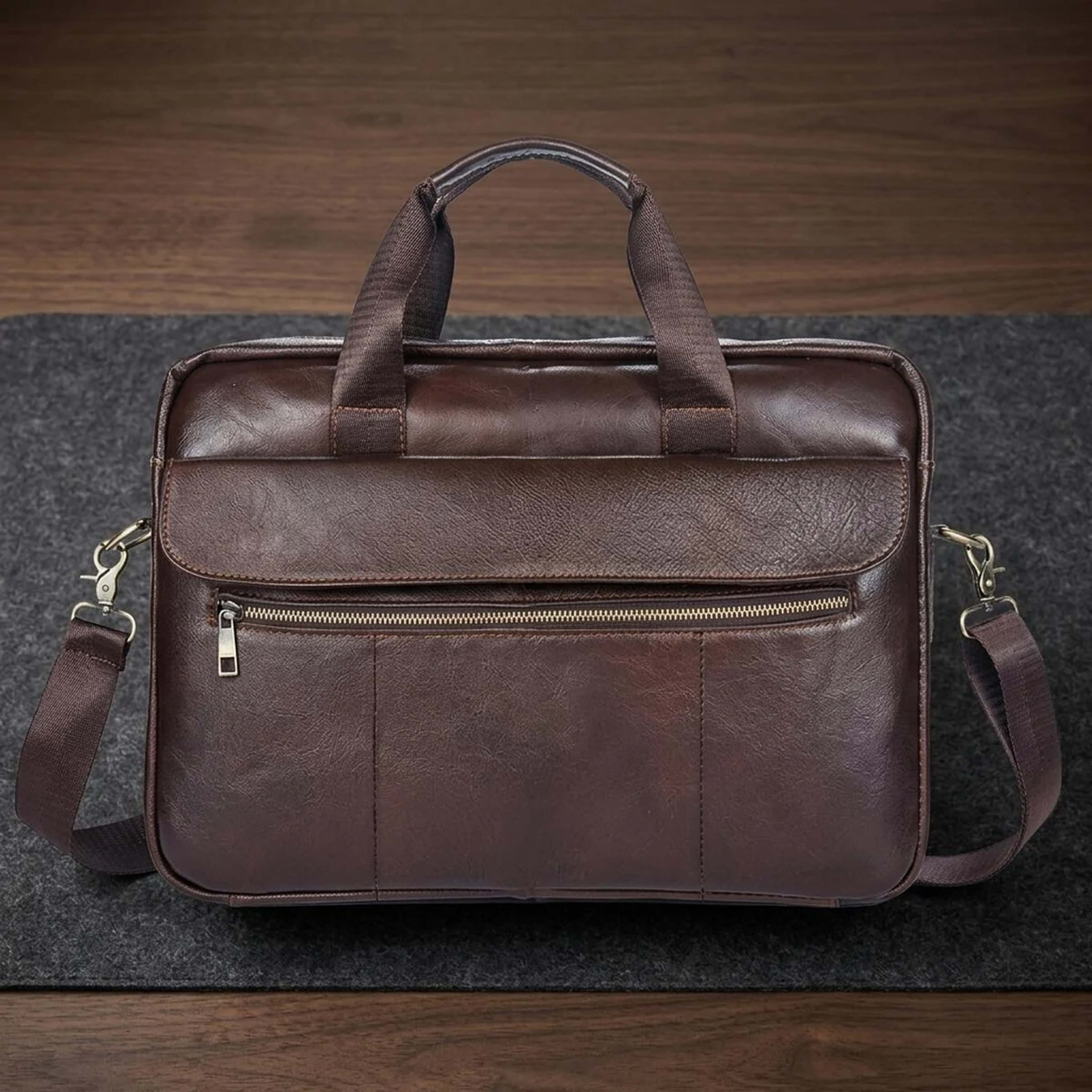 Сумка чоловіча під ноутбук Vintage 14751 Коричнева
