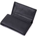 Удобный женский кошелек в три сложения из натуральной кожи ST Leather 19468 Черный thumbnail 5