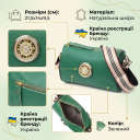 Женская сумка с оригинальным украшением из натуральной кожи Vintage 22261 Зеленая thumbnail 3