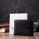 Невеликий місткий гаманець із натуральної шкіри ST Leather 22456 Чорний thumbnail 15