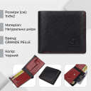 Шкіряне стильне портмоне GRANDE PELLE 11551 Чорний thumbnail 3