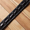 Ремінь-автомат CROCODILE LEATHER 18010 з натуральної шкіри крокодила Чорний thumbnail 10