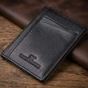 Чоловічий гаманець для карток із натуральної шкіри ST Leather 23091 Чорний thumbnail 1