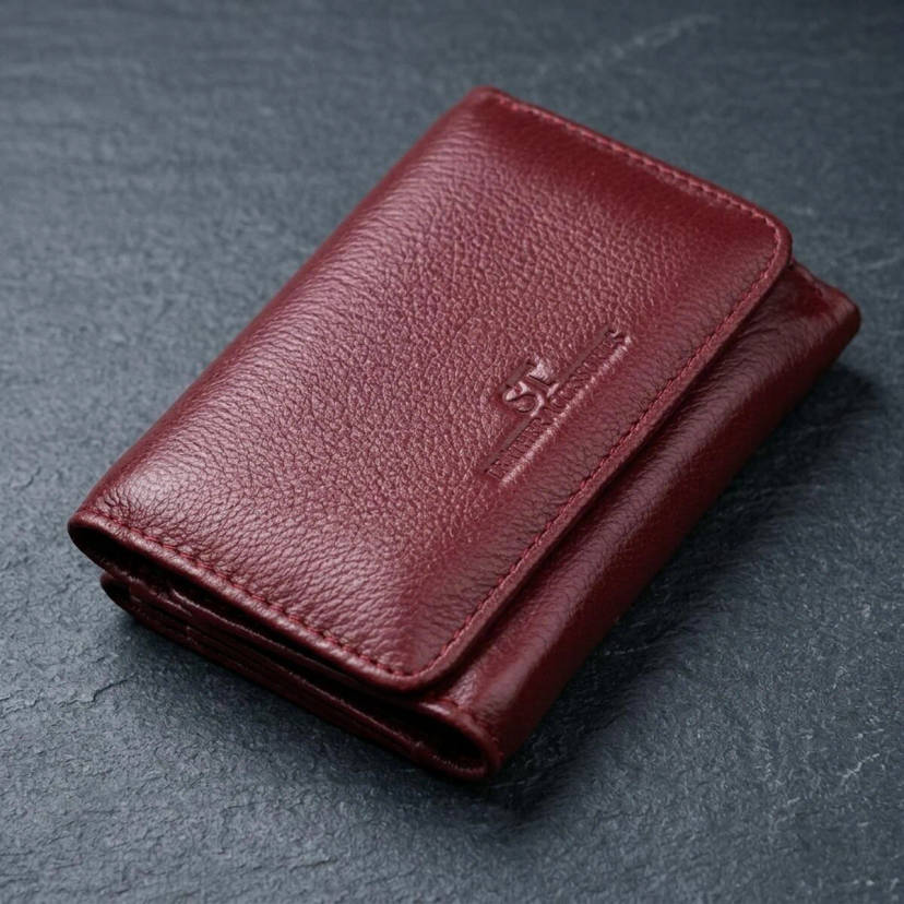 Кожаный интересный кошелек для женщин ST Leather 22507 Бордовый