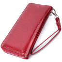 Женский лакированный кошелек на молнии из натуральной кожи ST Leather 22677 Красный thumbnail 2