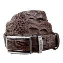 Ремінь-автомат CROCODILE LEATHER 18240 з натуральної шкіри крокодила Коричневий thumbnail 10