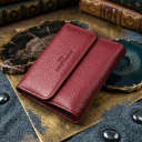 Жіночий шкіряний гаманець для карток купюр та монет ST Leather 19492 Бордовий thumbnail 1