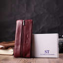 Шкіряна ключниця на блискавці ST Leather 22558 Бордовий thumbnail 10