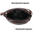 Сумка вертикальна компактна 14993 Vintage Коричневий thumbnail 9