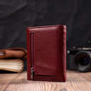 Жіночий шкіряний гаманець для карток купюр та монет ST Leather 19492 Бордовий thumbnail 15