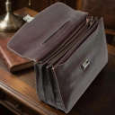 Чоловічий діловий портфель Tony Perotti 8009/42 moro (90378) Коричневий thumbnail 2