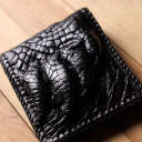 Портмоне CROCODILE LEATHER 18004 з натуральної шкіри крокодила Чорне thumbnail 14