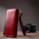 Фактурний клатч на два відділення з лакованої натуральної шкіри ST Leather 22692 Червоний thumbnail 15