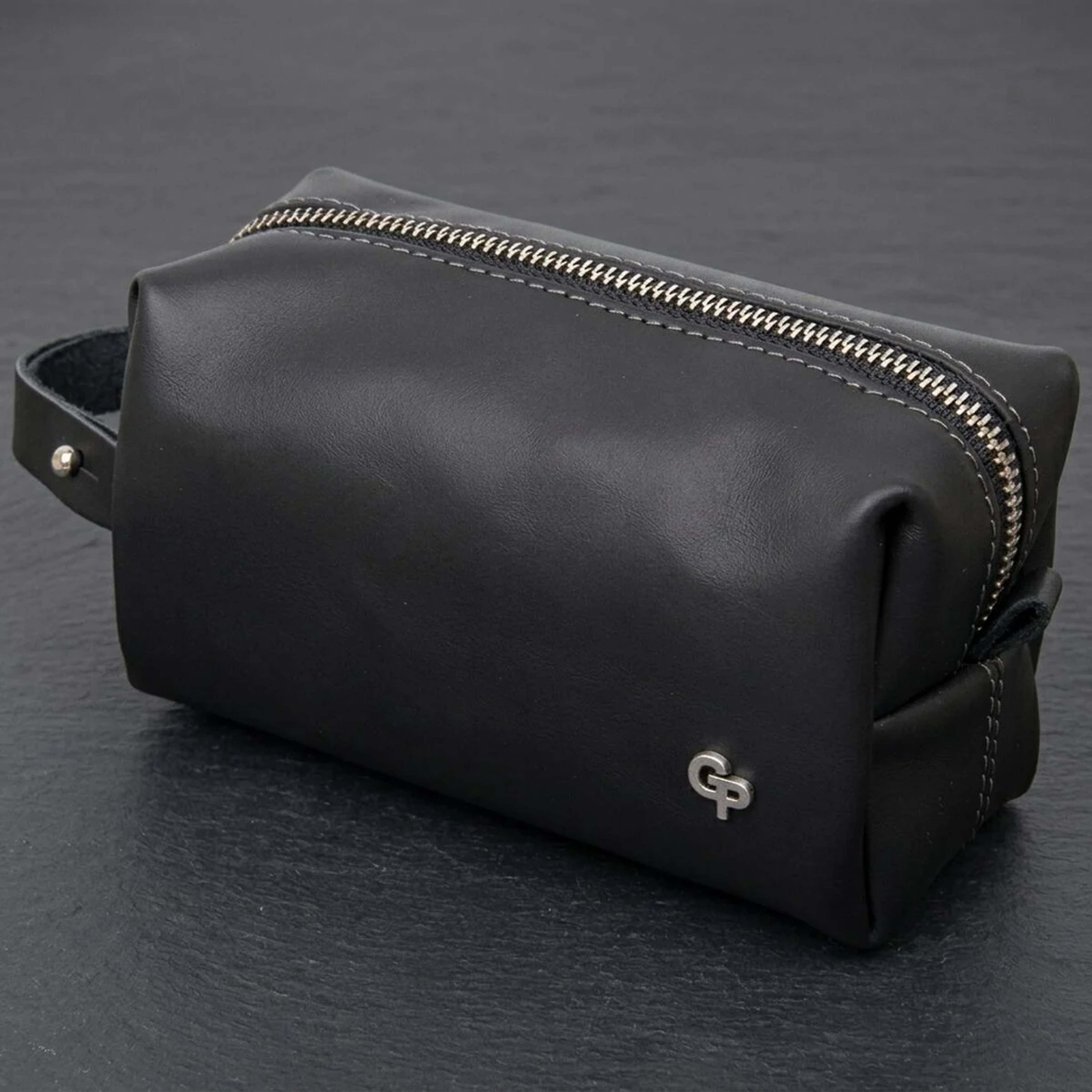 Шкіряна косметичка для чоловіків GRANDE PELLE 11507 Чорний