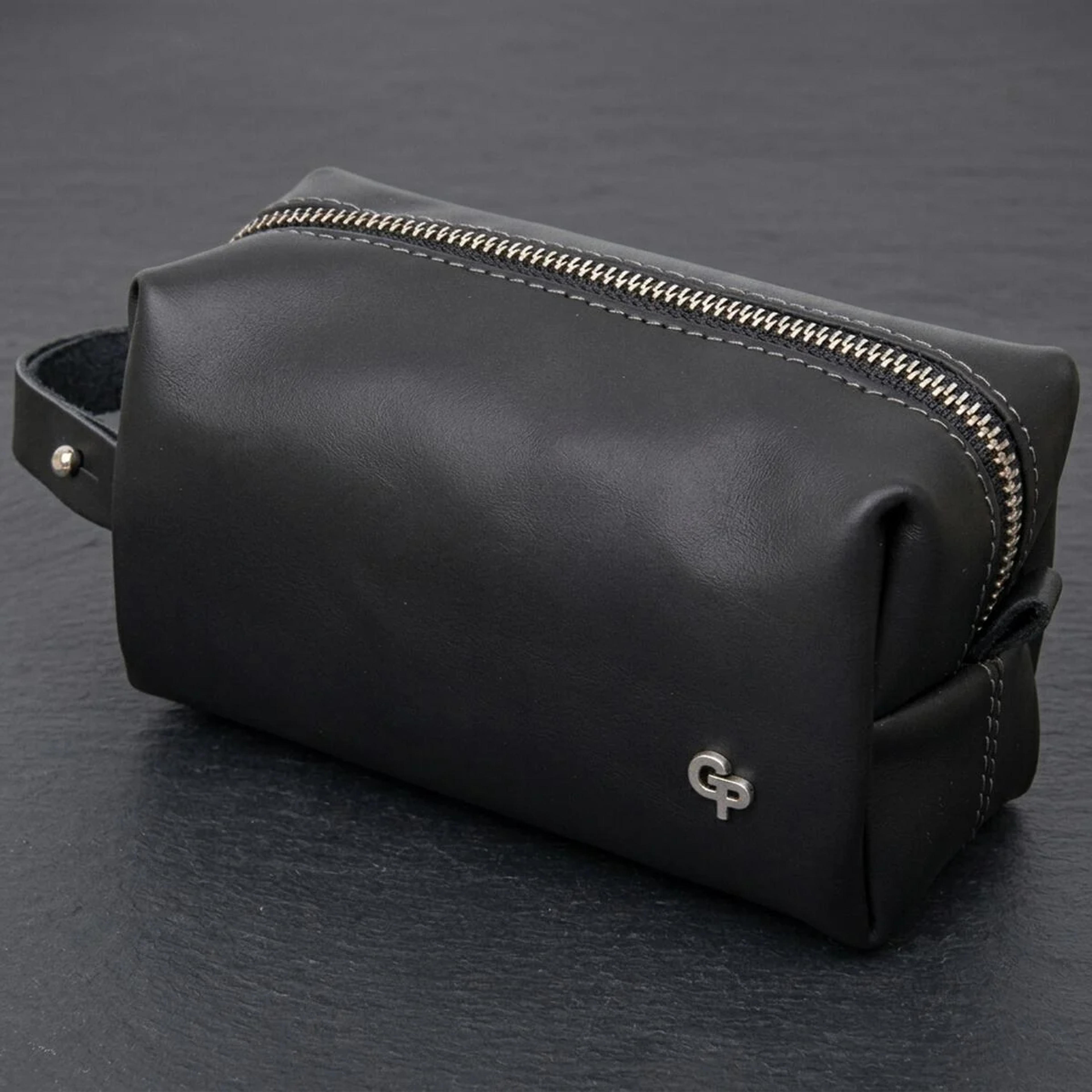 Кожаная косметичка для мужчин GRANDE PELLE 11507 Черный