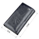Гаманець-клатч з візитниці ST Leather 18880 Сіро-синій thumbnail 7