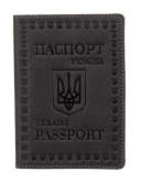 Шкіряна обкладинка для паспорта європейської якості Shvigel 16132 Сірий thumbnail 1