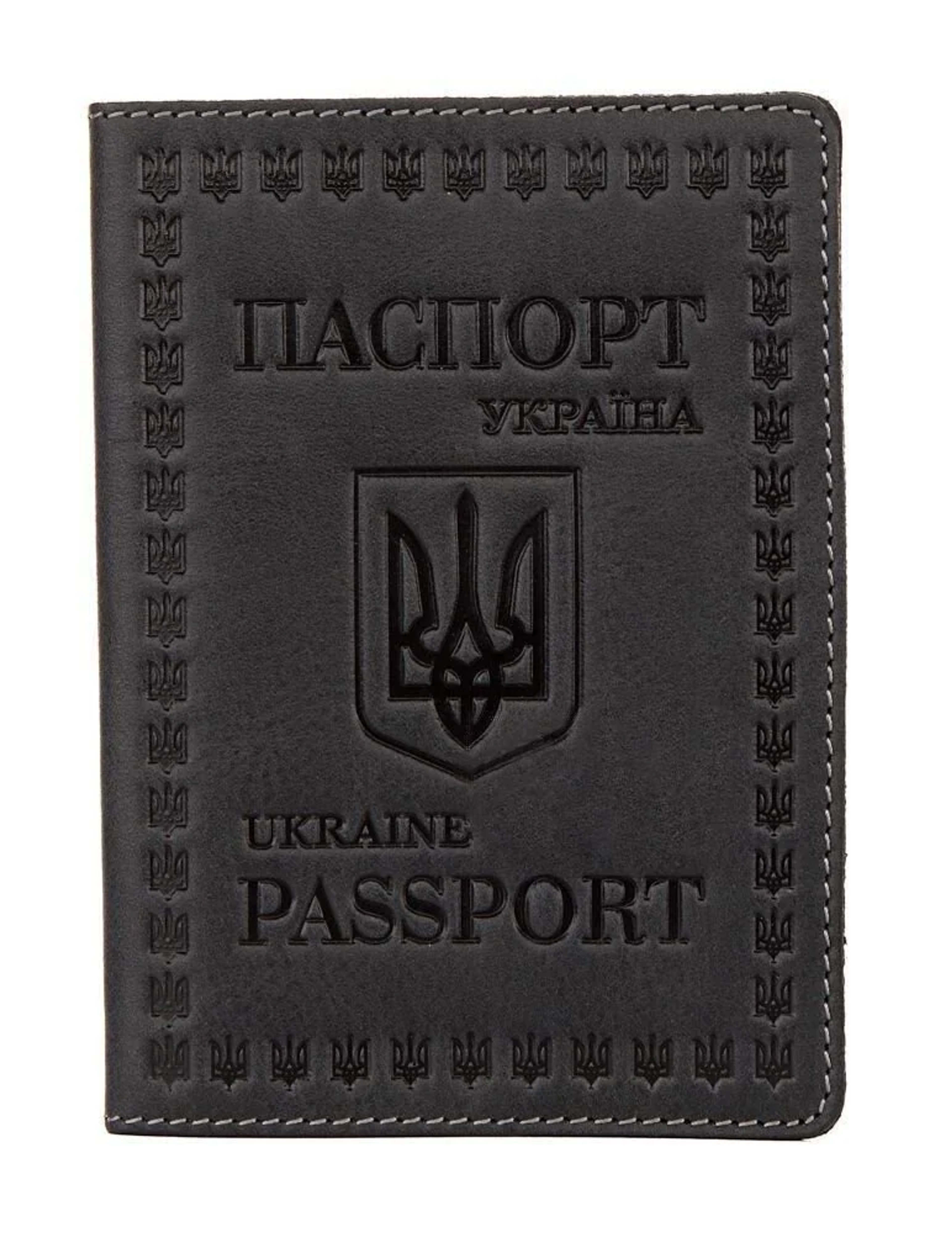 Шкіряна обкладинка для паспорта європейської якості Shvigel 16132 Сірий