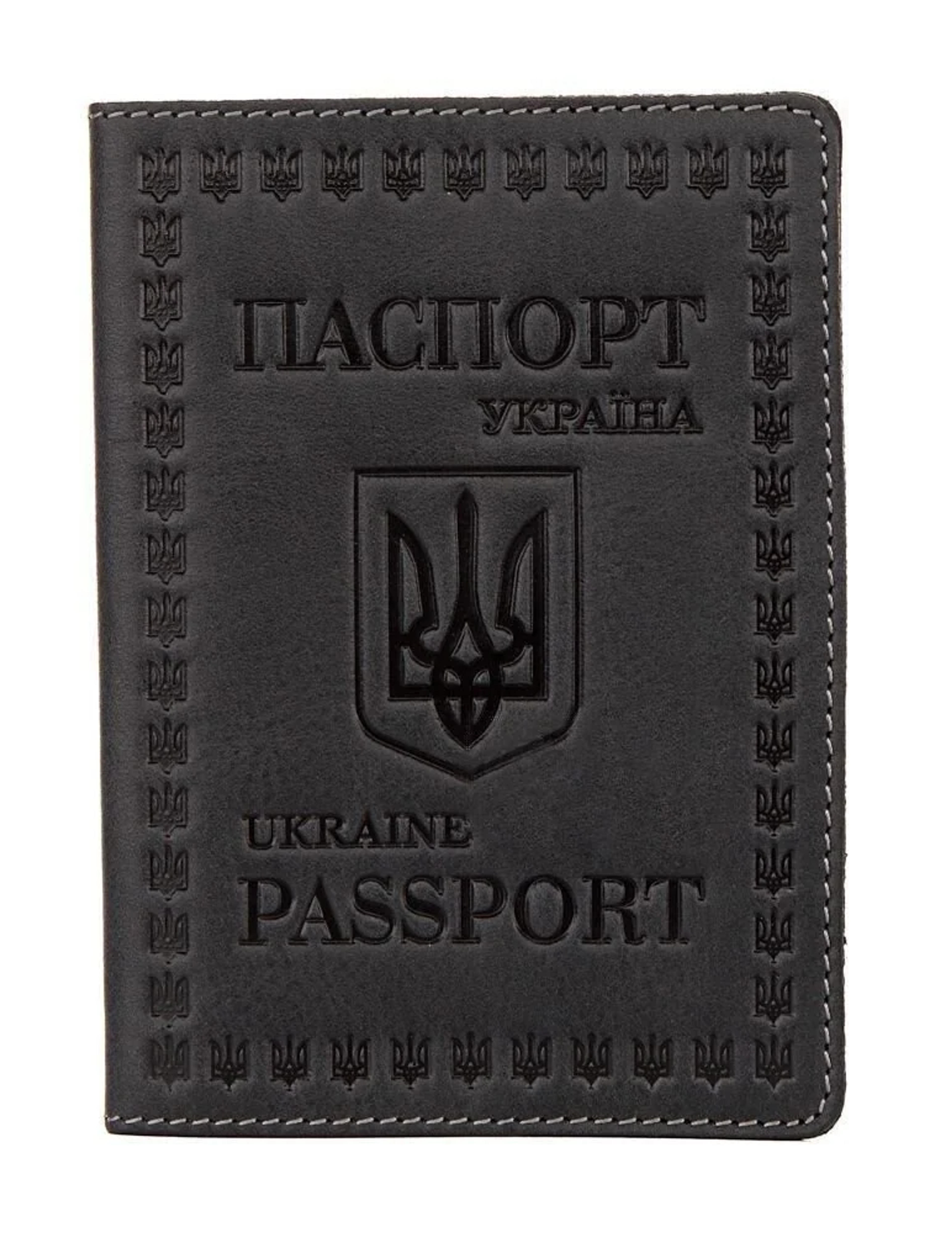 Шкіряна обкладинка для паспорта європейської якості Shvigel 16132 Сірий