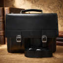 Чоловічий портфель з натуральної шкіри Tony Perotti Italico 9276G-35 (90416) Чорний thumbnail 7