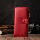 Жіночий вертикальний гаманець з натуральної шкіри ST Leather 22536 Червоний thumbnail 9
