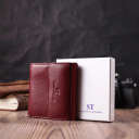 Невеликий жіночий гаманець з монетницею з натуральної шкіри ST Leather 22544 Бордовий thumbnail 14