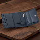 Вертикальное портмоне Tony Perotti из натуральной кожи Cortina 5054 (90238) Темно-синее thumbnail 5