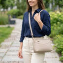 Жіноча сумка з натуральної шкіри з жорсткою основою Vintage 22985 Сірий thumbnail 2