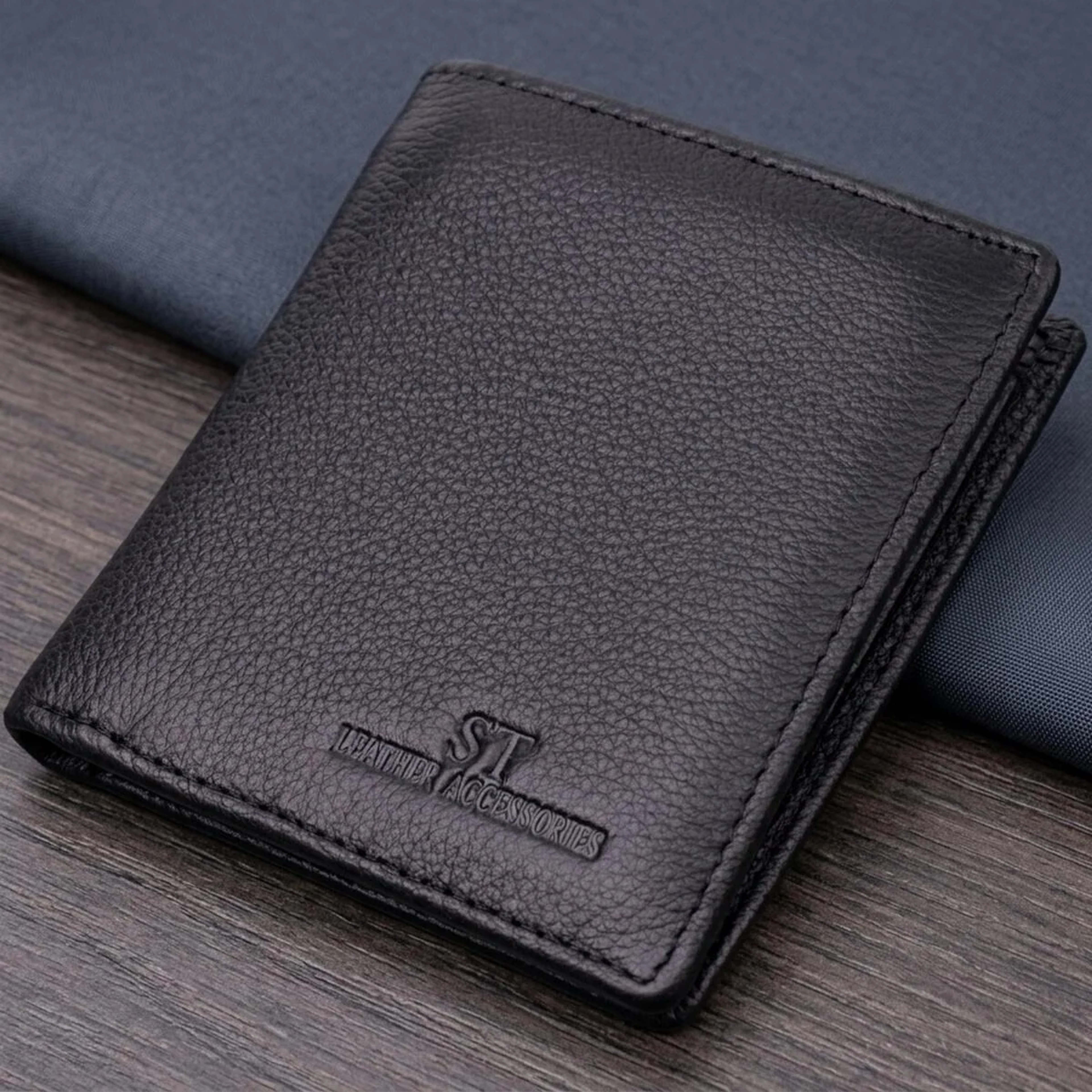 Жіночий гаманець в класичному чорному кольорі ST Leather 19466 Чорний