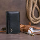 Горизонтальне портмоне зі шкіри унісекс на магніті ST Leather 19331 Чорне thumbnail 14